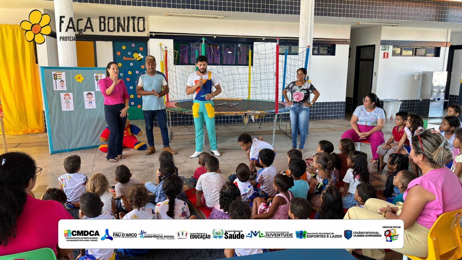 Campanha Faça Bonito: A equipe do Conselho Tutelar, Busca Ativa Escolar e Presidente do CMDCA, estiveram no CEI – Centro Educacional Infantil Professora Euzenir de Souza Alcântara